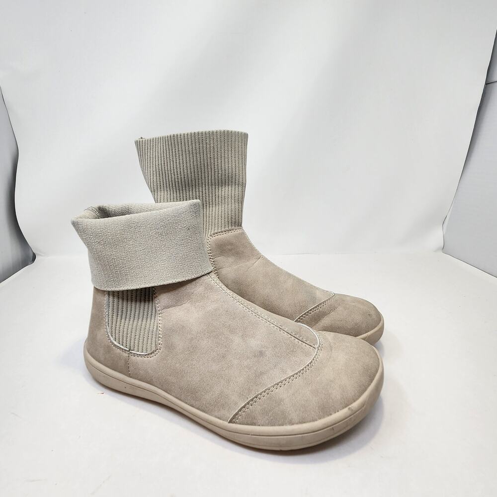 Whitin Cream Chelsea Ankle Boot Women Size 39 US 7 Barefoot Wide Toe Box Minimal
